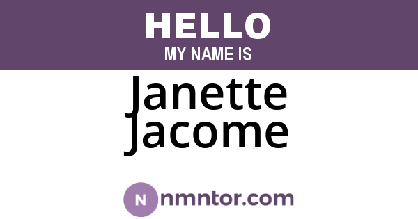 Janette Jacome