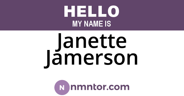 Janette Jamerson