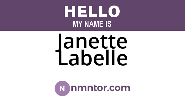 Janette Labelle