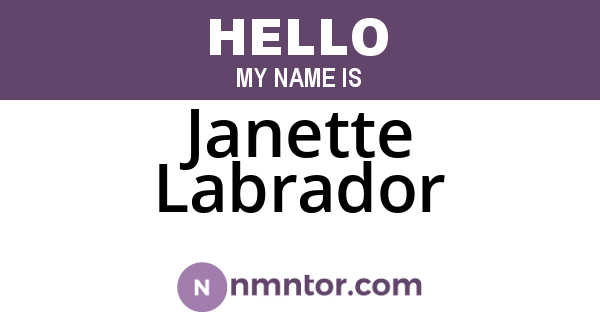 Janette Labrador