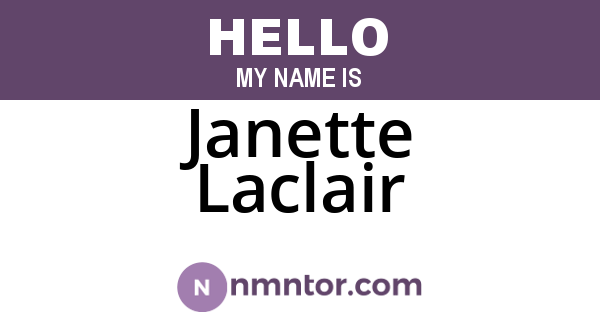 Janette Laclair