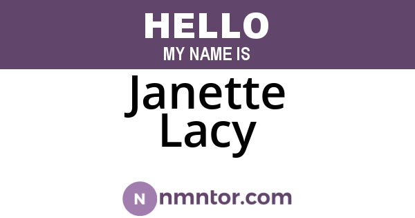 Janette Lacy