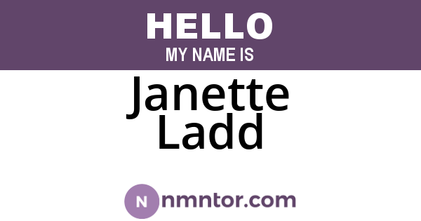 Janette Ladd