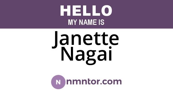 Janette Nagai