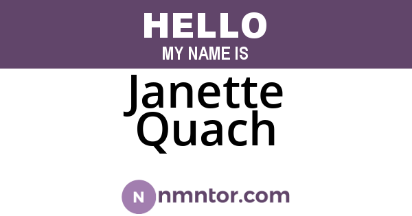 Janette Quach