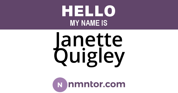 Janette Quigley