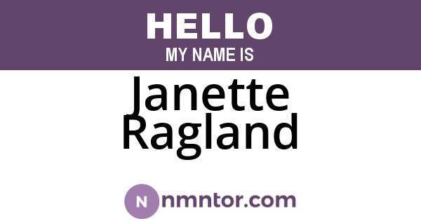 Janette Ragland