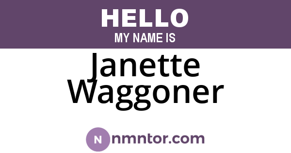 Janette Waggoner
