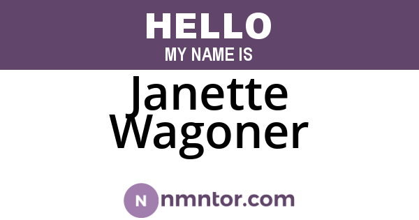 Janette Wagoner