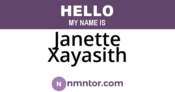 Janette Xayasith
