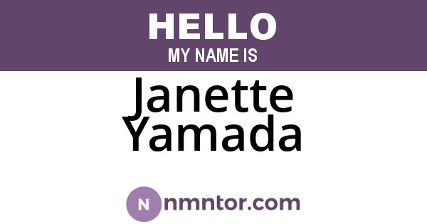 Janette Yamada