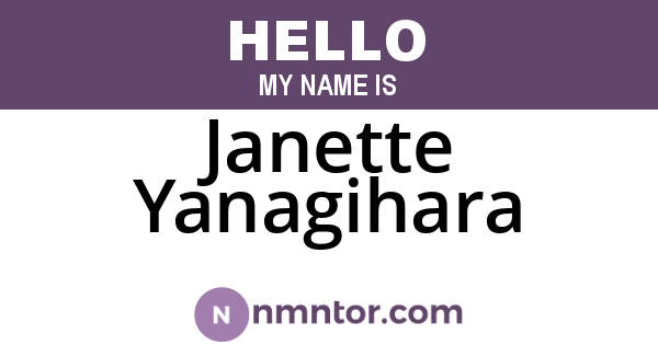 Janette Yanagihara