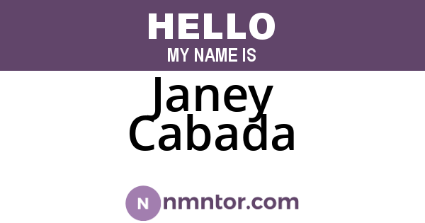 Janey Cabada