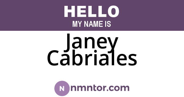 Janey Cabriales