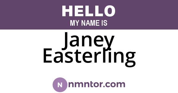 Janey Easterling
