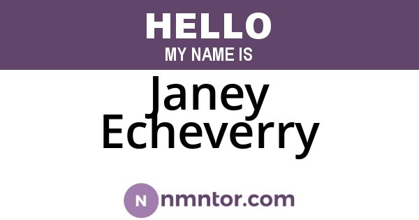 Janey Echeverry