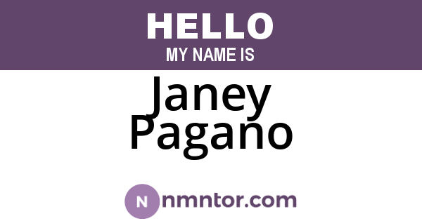 Janey Pagano