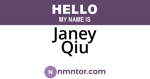 Janey Qiu