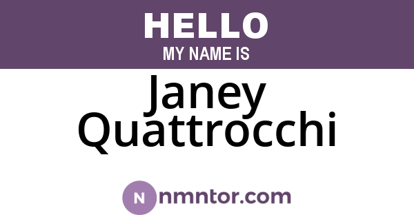 Janey Quattrocchi