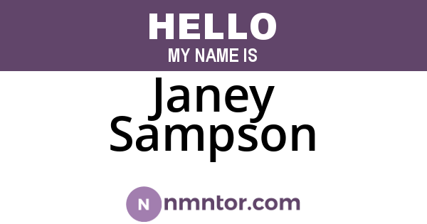 Janey Sampson