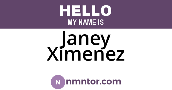 Janey Ximenez