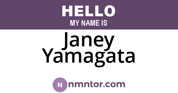 Janey Yamagata