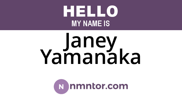 Janey Yamanaka