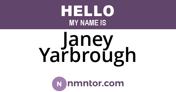 Janey Yarbrough