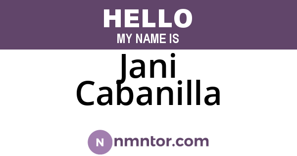 Jani Cabanilla