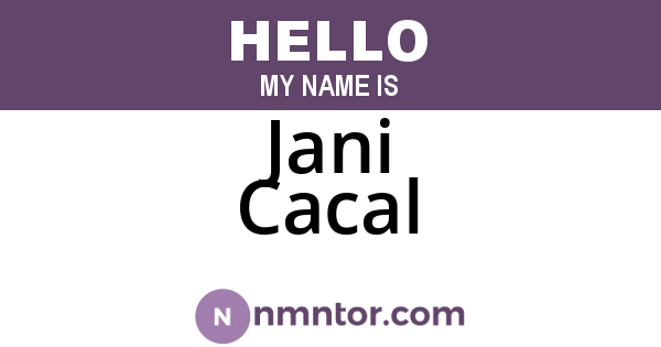 Jani Cacal
