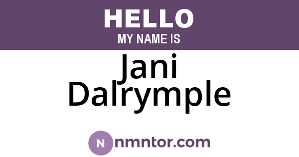 Jani Dalrymple
