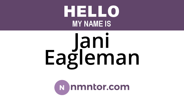 Jani Eagleman
