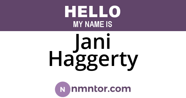 Jani Haggerty
