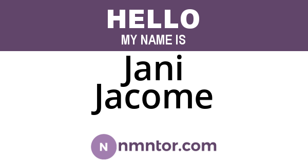 Jani Jacome