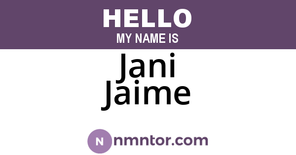 Jani Jaime