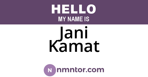 Jani Kamat