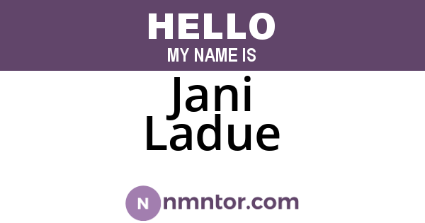 Jani Ladue
