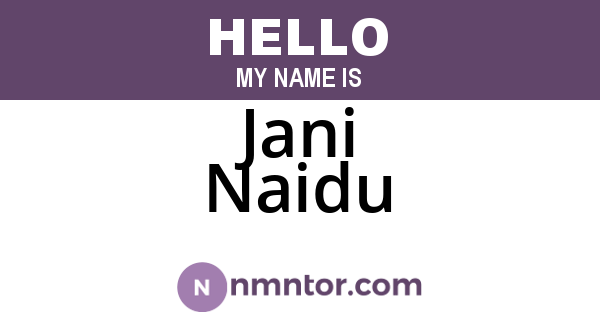 Jani Naidu