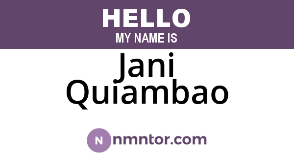Jani Quiambao