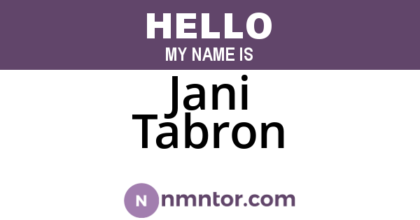 Jani Tabron