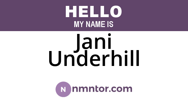 Jani Underhill
