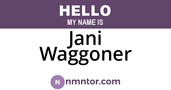 Jani Waggoner