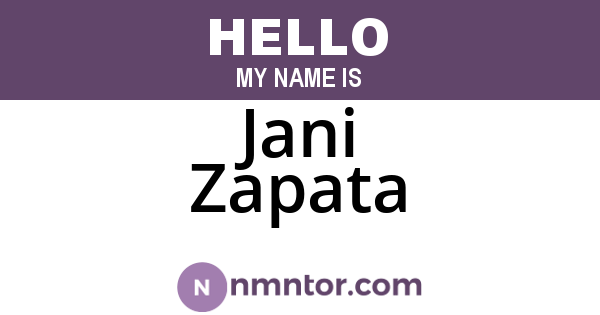 Jani Zapata