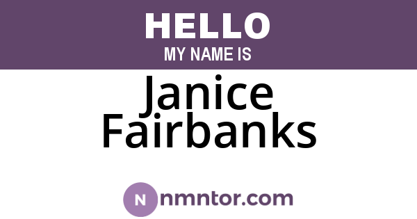 Janice Fairbanks