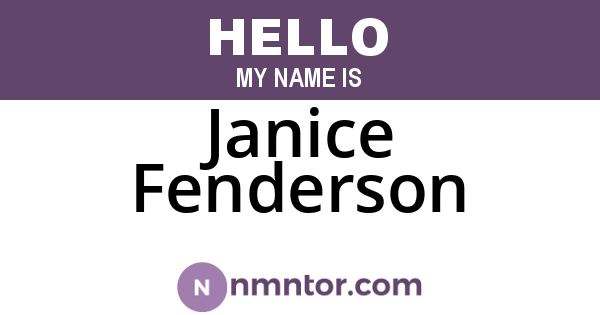 Janice Fenderson