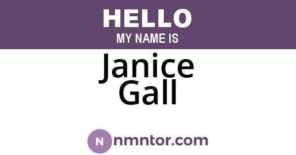 Janice Gall