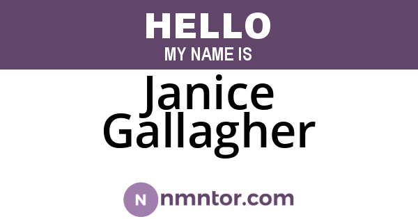 Janice Gallagher