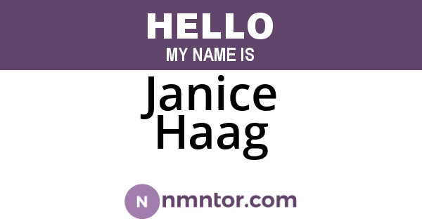 Janice Haag