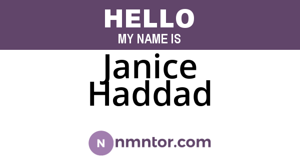 Janice Haddad