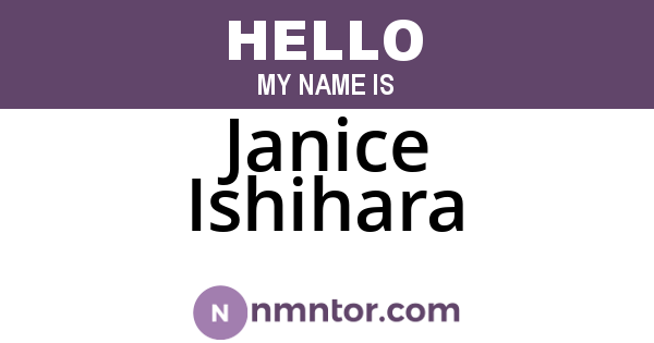 Janice Ishihara